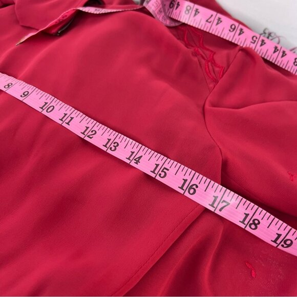 Belage one piece pants suit jumper vintage Elegant Red Long Sleeve Jumpsuit - Picture 14 of 15